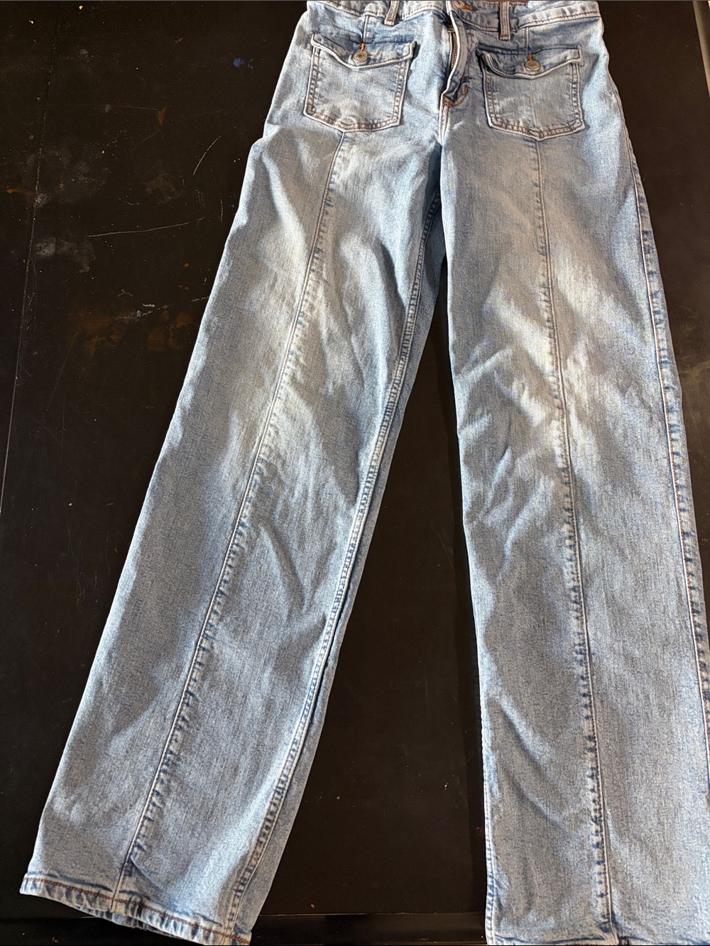 abercrombie kids light blue straight jeans